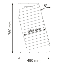 Rack ścięty 20° rozmiar 14U
