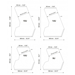 Rack podłogowy 11U 22°