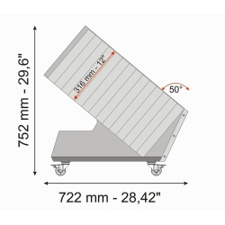 Rack  podłogowy 50° lity dąb 11U