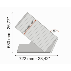 Rack  podłogowy 50° lity dąb 11U