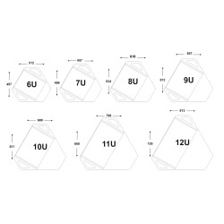 Rack Delta 30° 7U sklejka sosnowa