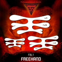 Szablony Freehand zestaw trzech kształtek FBL1 MID