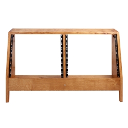 Rack dębowy podwójny na nogach 2x8U