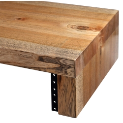 Rack podwójny pod monitor lity wiąz 2x3U