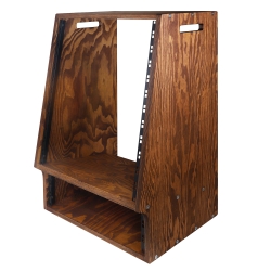 Rack 19" podłogowy 10° sklejka sosnowa 18U