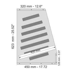 Rack ścięty wentylowany 20° rozmiar 11U