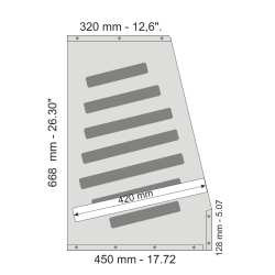 Rack ścięty wentylowany 20° rozmiar 12U