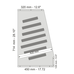 Rack ścięty wentylowany 20° rozmiar 13U