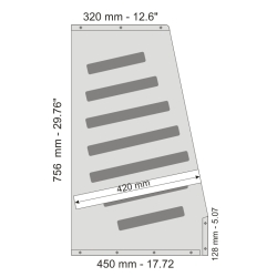 Rack ścięty wentylowany 20° rozmiar 14U