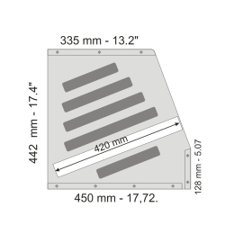 Rack ścięty wentylowany 20° rozmiar 7U