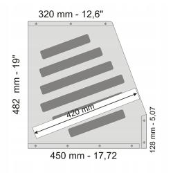 Rack ścięty wentylowany 20° rozmiar 8U
