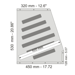 Rack ścięty wentylowany 20° rozmiar 9U