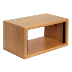 Rack biurkowy lity dąb rozmiar 2U