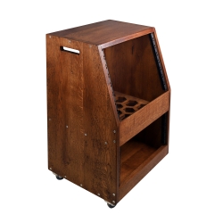 Rack dzielony 19" podłogowy 15° lity dąb 13U